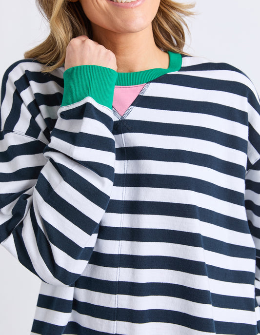 Elm Maps Crew - Navy and White Stripe