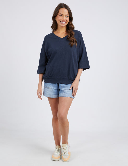Elm Mazie Vee Neck - Navy
