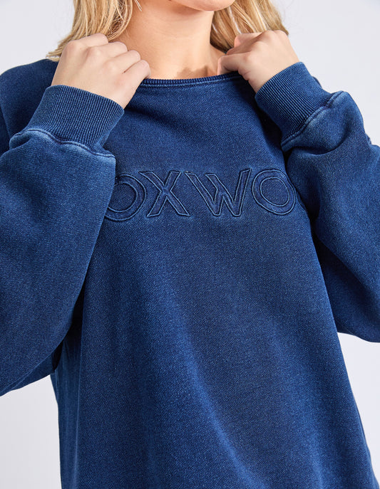 Foxwood Remedy Crew-Indigo