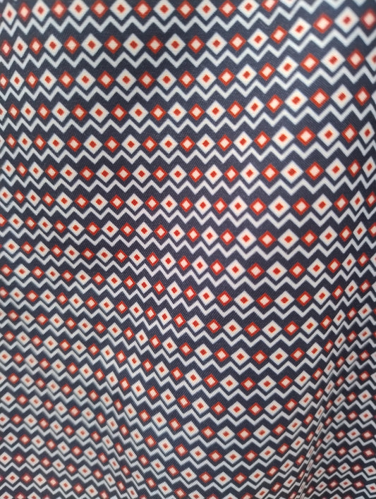 Portobello Road Ironcheater Navy/Red Diamonds Short Sleeve Shirt