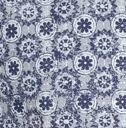 Portobello Road Silver w/Navy Circles Long Sleeve Shirt