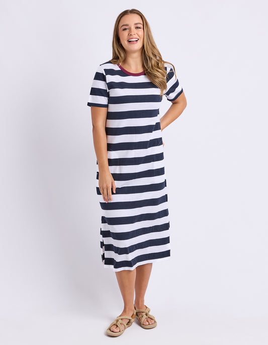 Foxwood Tallow Dress - Navy & White Stripe