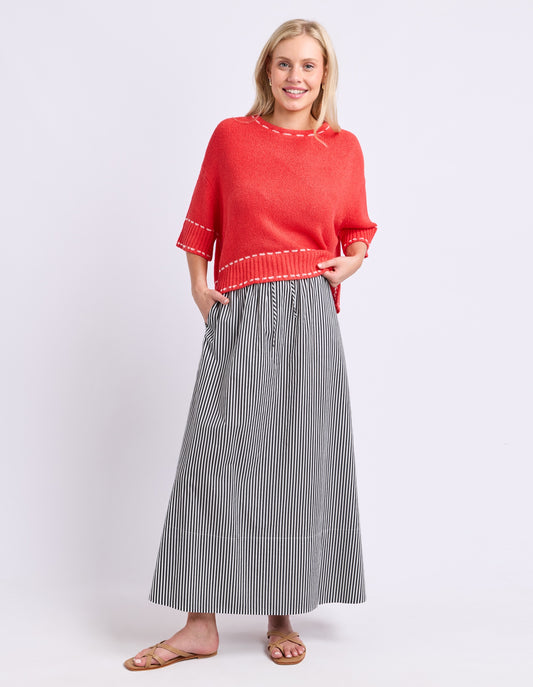 Elm Willow Skirt - Black Stripe