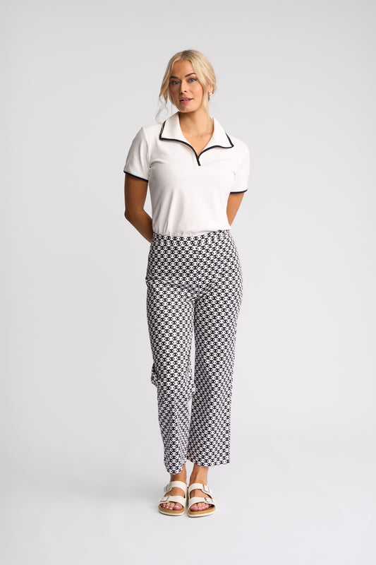 Vassalli Seattle 7/8 Printed Straight Leg Pull On Pant - Dixie