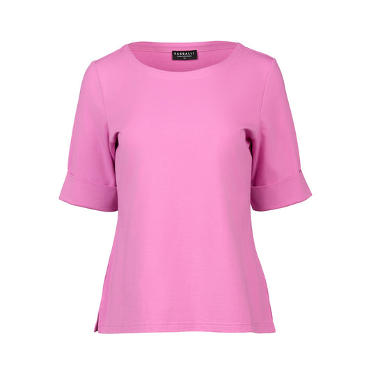 Vassalli Boat Neck Top Orchid