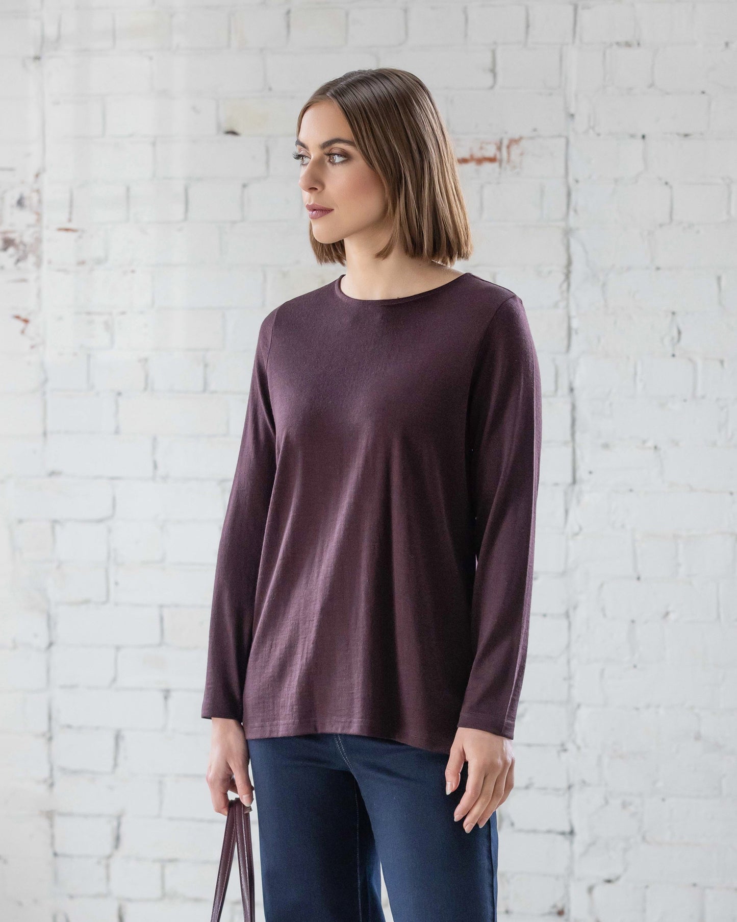 Vassalli Ivey Merino Top - Berry
