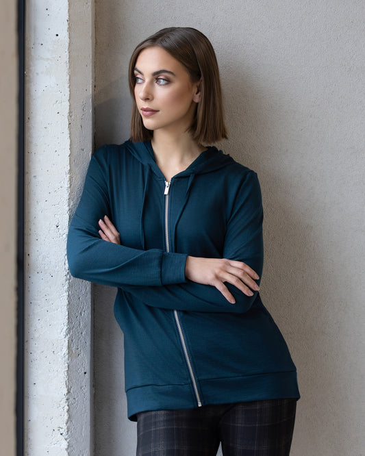 Vassalli Shield Merino Hooded Jacket - Dragonfly