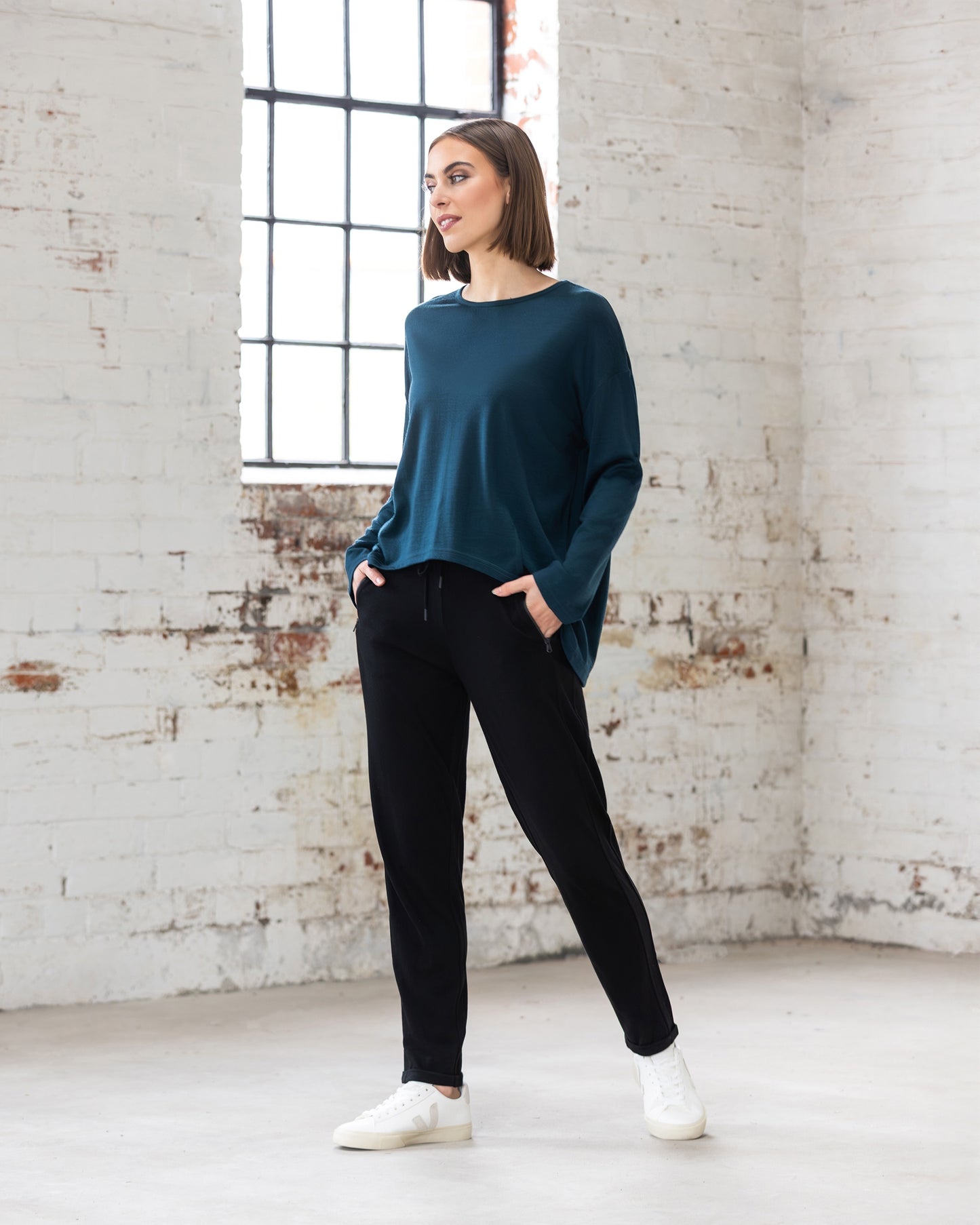 Vassalli Quinn Merino Long Sleeve Top - Dragonfly