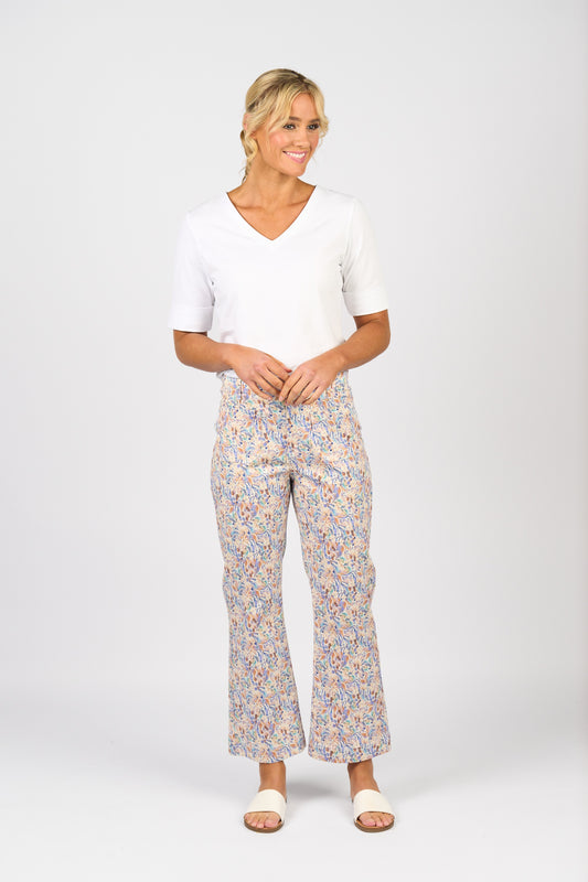 Vassalli Amalfi Straight Leg Ankle GrazerJean With Front Patch Pockets