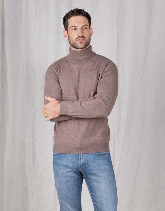 Rembrandt Wanaka Brown Roll Neck Jersey