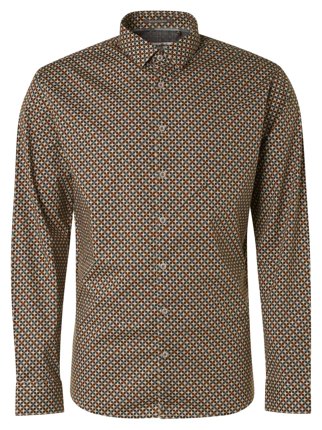 No Excess Stars Long Sleeve Stretch Shirt