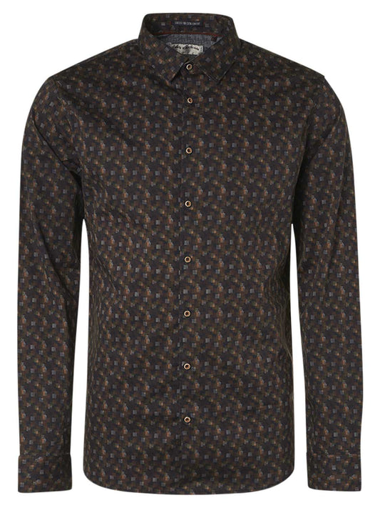 No Excess Allover Print Long Sleeve Shirt