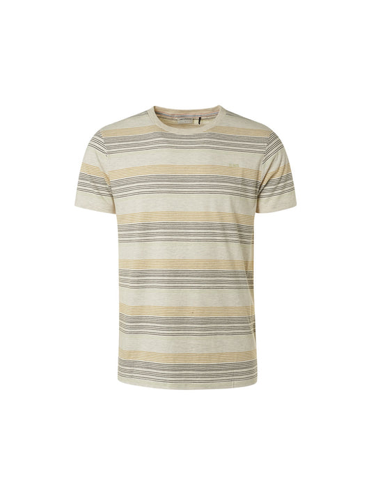 No Excess T-Shirt Crewneck Melange Stripes - Mustard 15350355