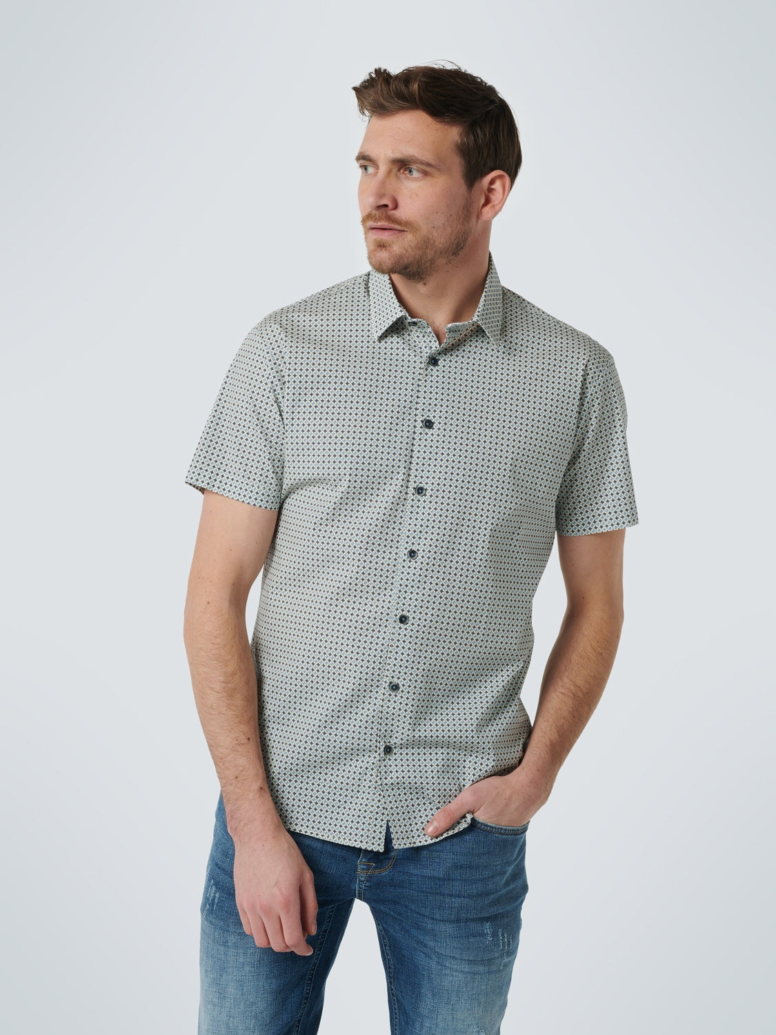 No Excess All over printed Short Sleeve Shirt - 15460216