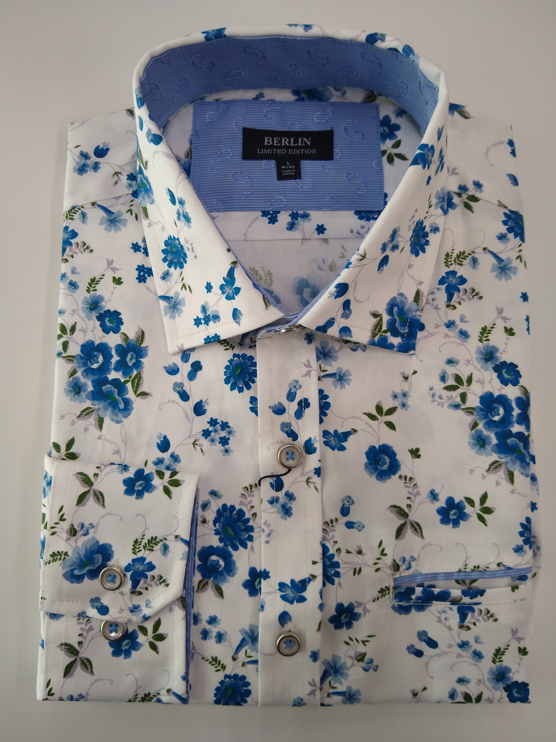 Berlin Floral Print Long Sleeve Shirt - L033