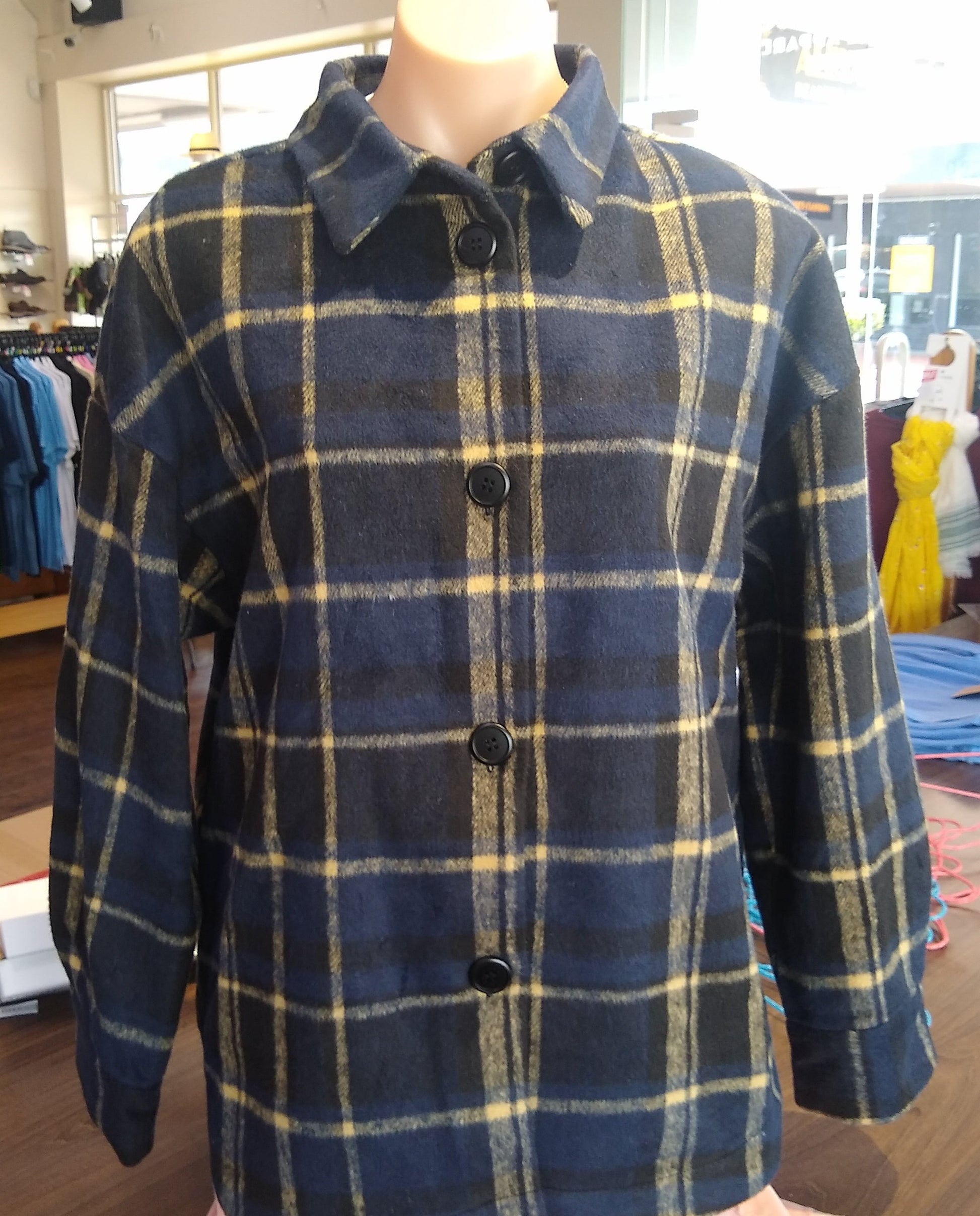 Blackstone Check Jacket With Pockets Ink