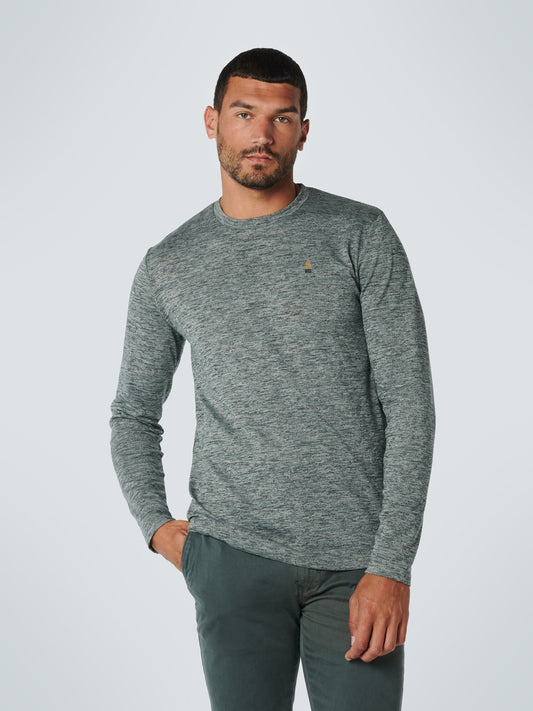 No Excess Misty Green Crew Neck Long Sleeve T-Shirt