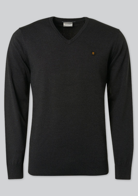 No Excess Dark Steel Pullover V Neck Shirt