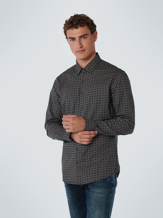 No Excess Ink Allover Print Long Sleeve Shirt