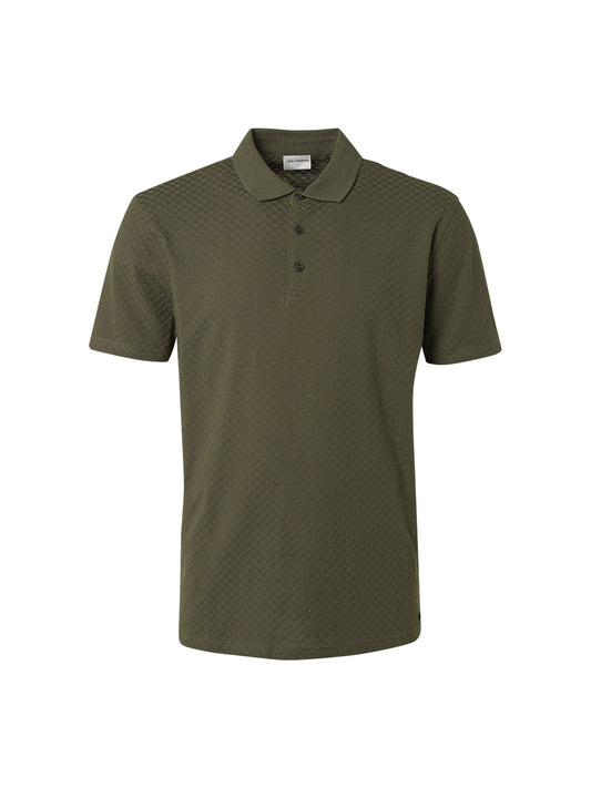 No Excess Army Jacquard Short Sleeve Polo Shirt