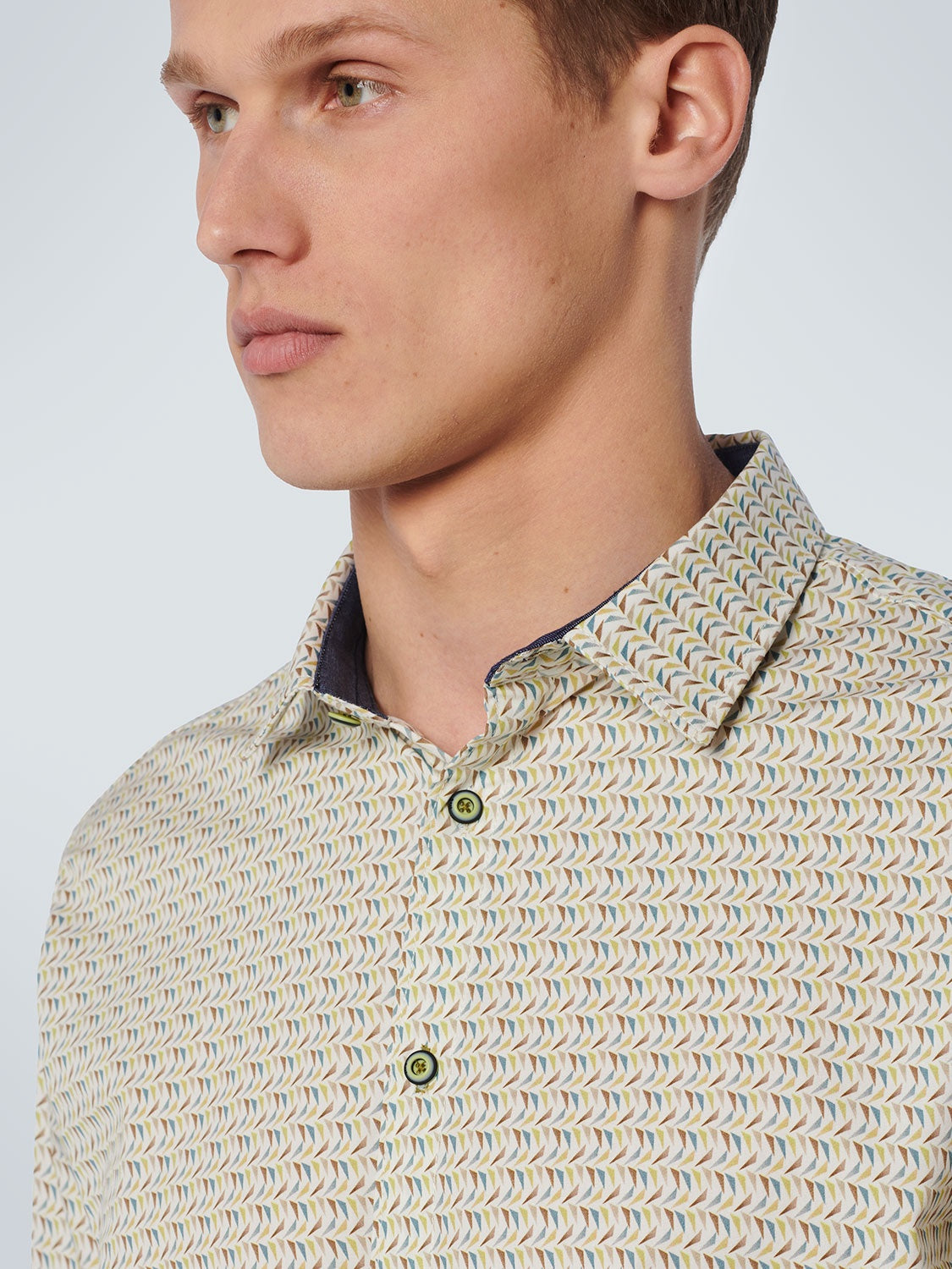 No Excess Light Green All Over Print Long Sleeve Shirt