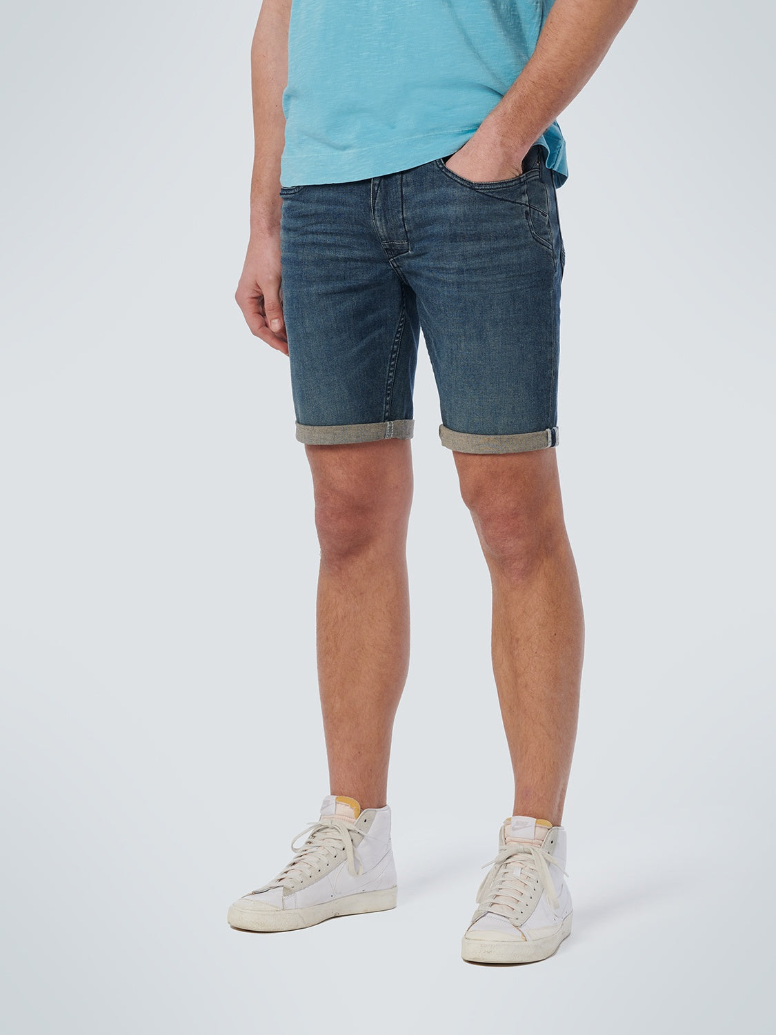 No Excess Dirty Used Denim Shorts