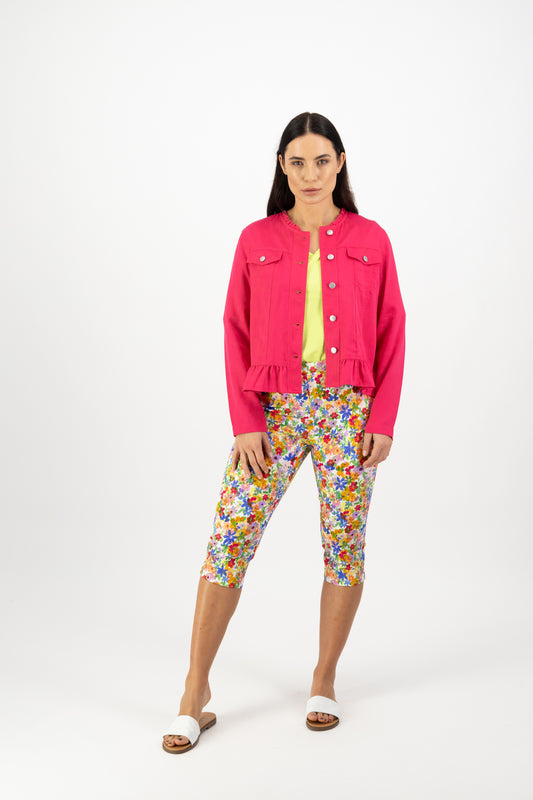 Vassalli Cerise Frill Hem and Cuff Jacket