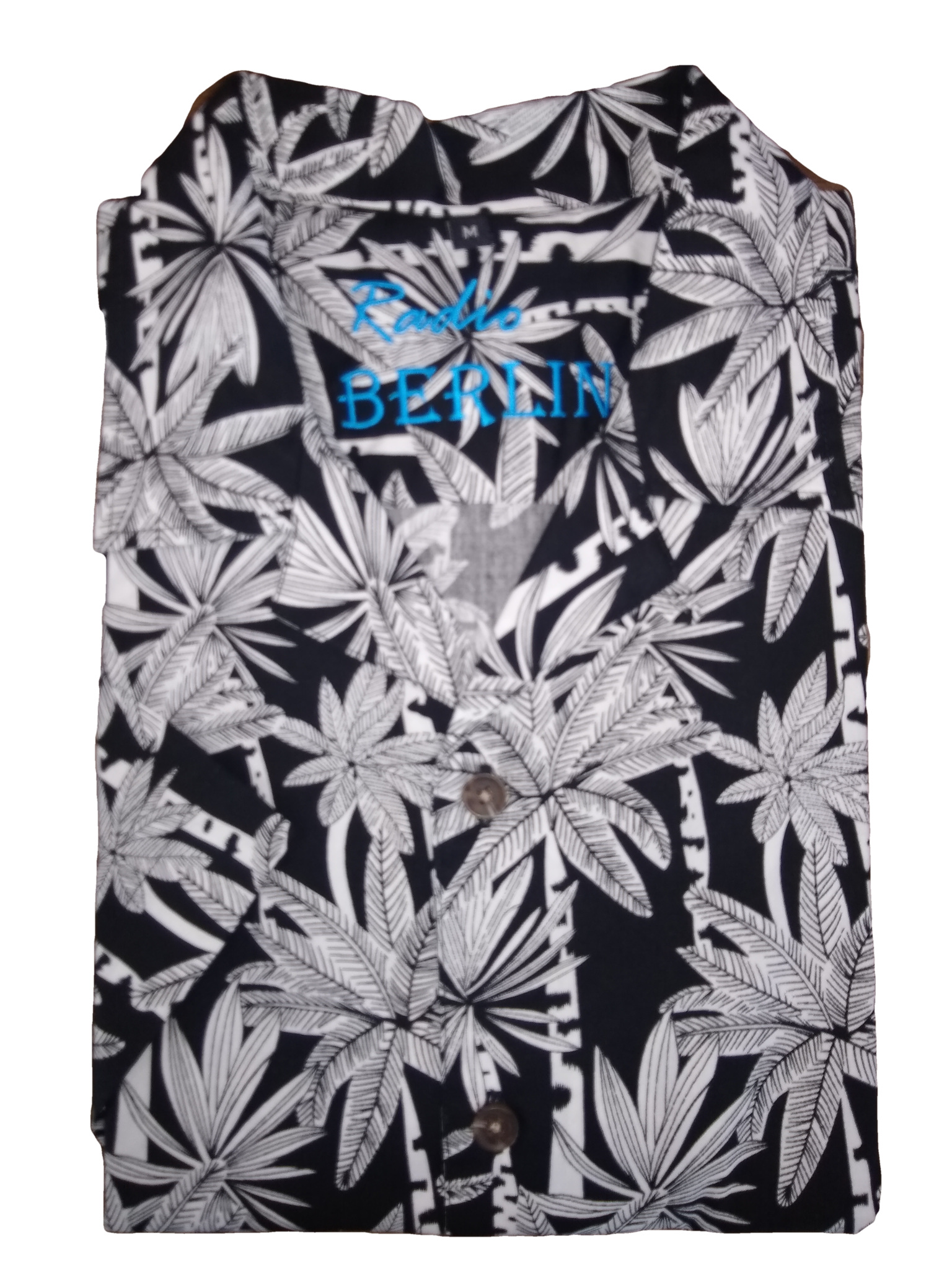 Berlin Black/White Palm Short Sleeve Shirt