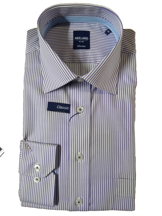 Abelard Mauve Striped Long Sleeve Shirt