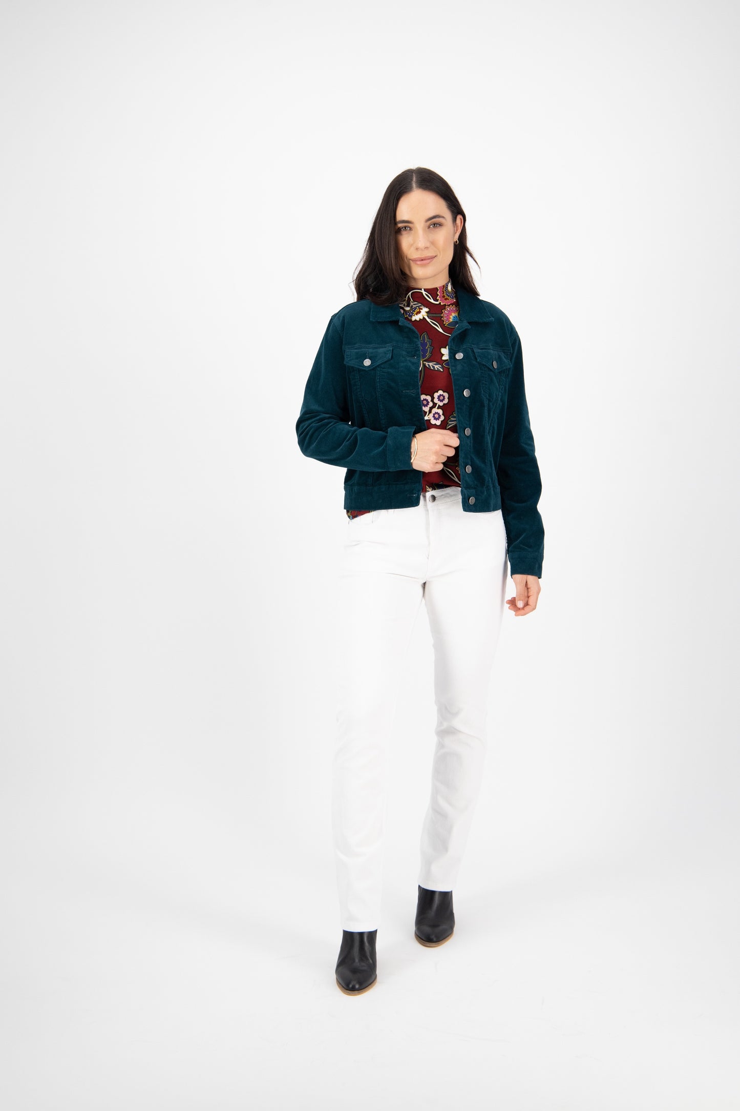 Vassalli Cord Jacket - Peacock