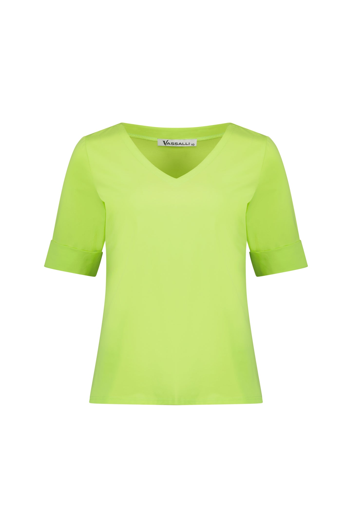 Vassalli Lime V Neck T-Shirt