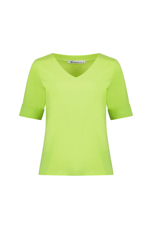 Vassalli Lime V Neck T-Shirt