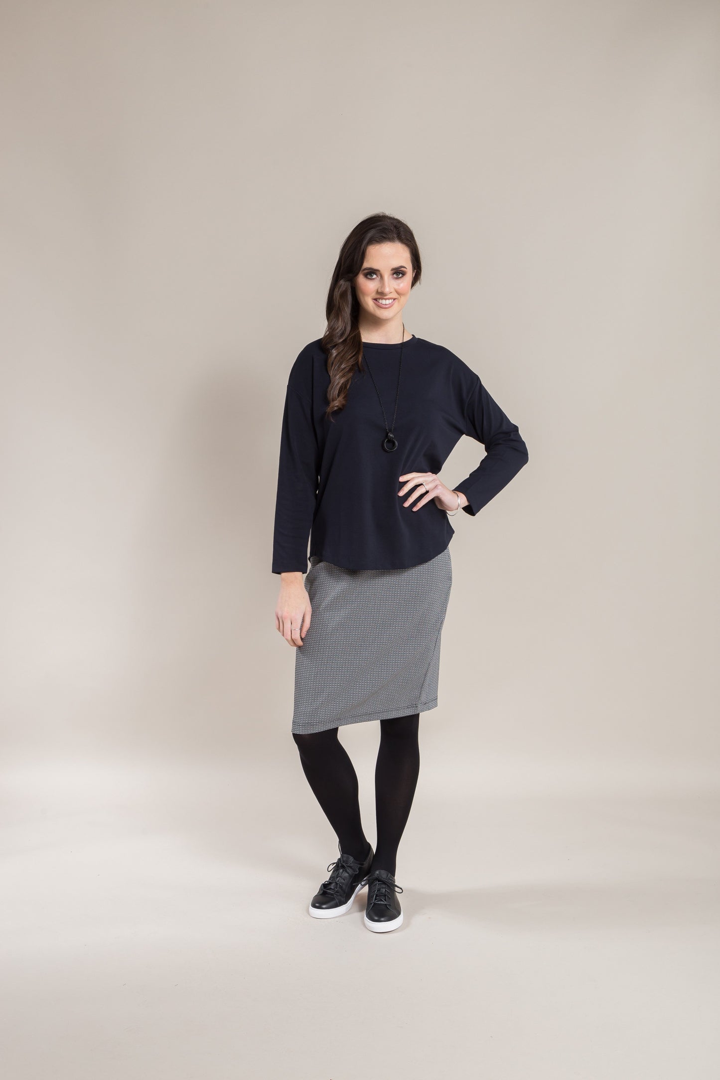 Vassalli Long sleeve Round Neck Top 4347