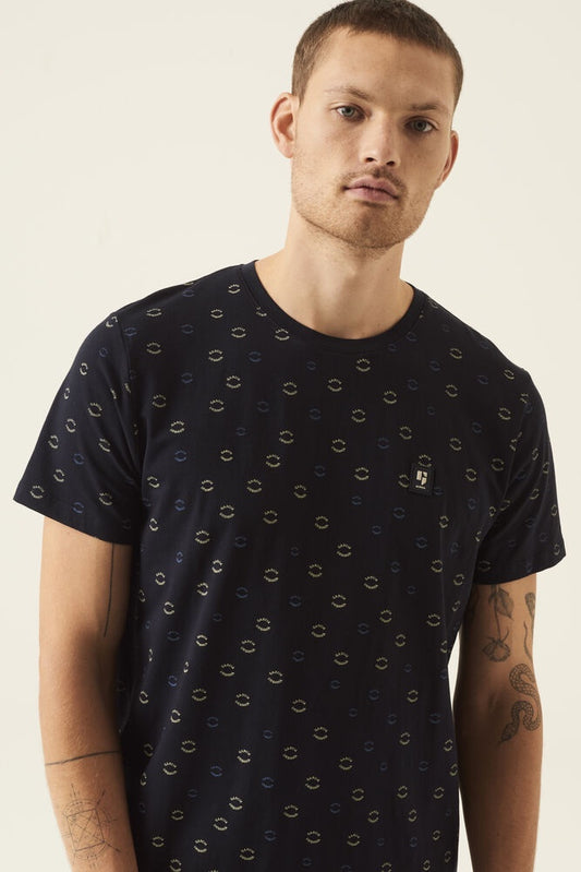 Garcia Brand Allover Print Short Sleeve T-Shirt - O21006-292