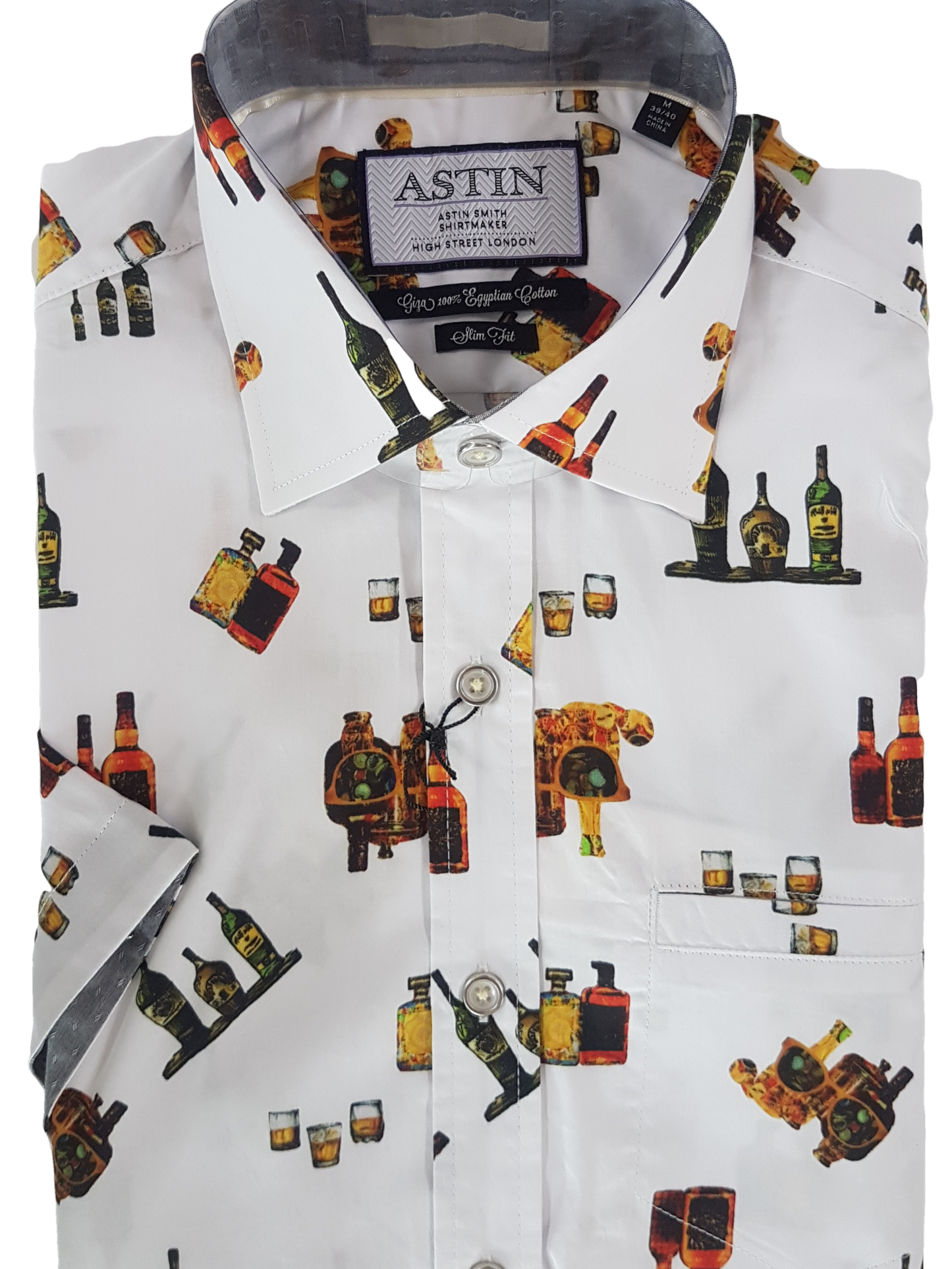 Astin Smith Bottles Print Short Sleeve Shirt