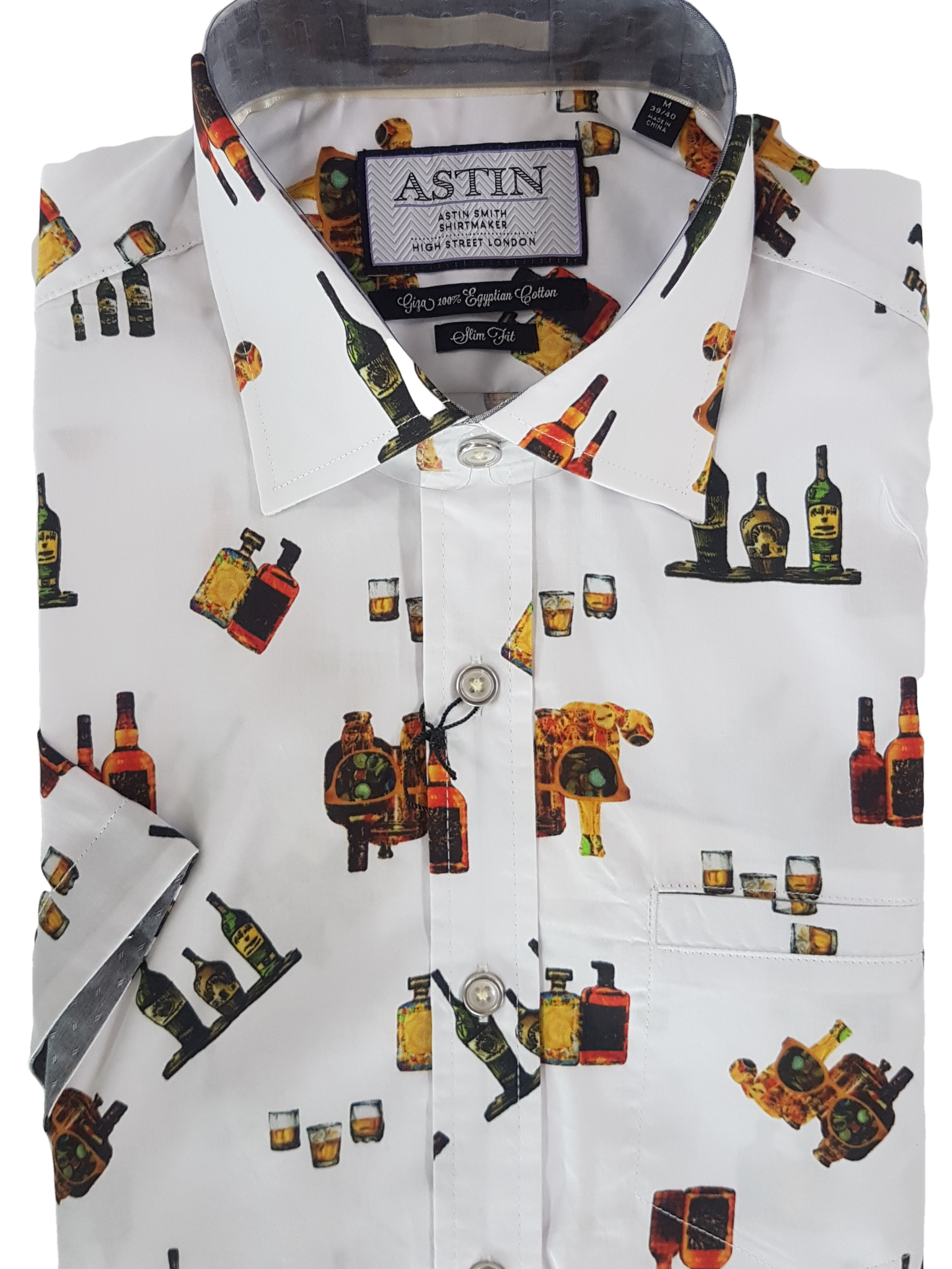 Astin Smith Bottles Print Short Sleeve Shirt