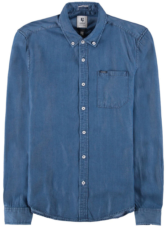 Garcia Long Sleeve Indigo Shirt - T01232