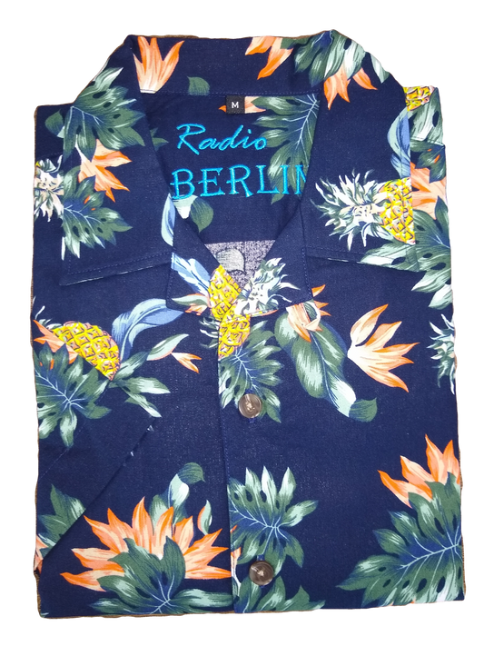Berlin Navy Tropical Short Sleeve Shirt
