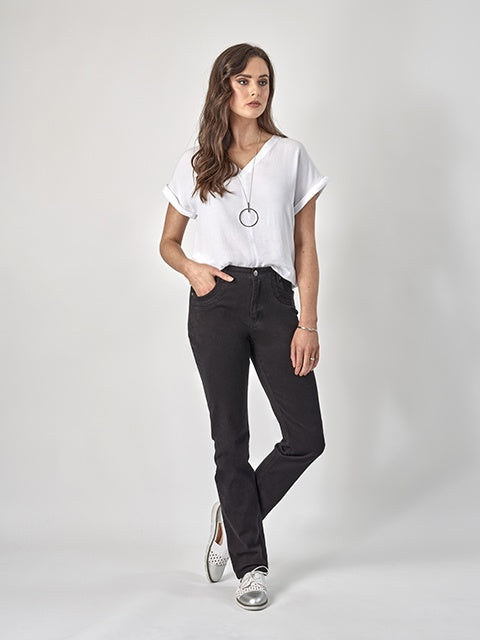 Vassalli Slim Leg Full Length Luxe Jean