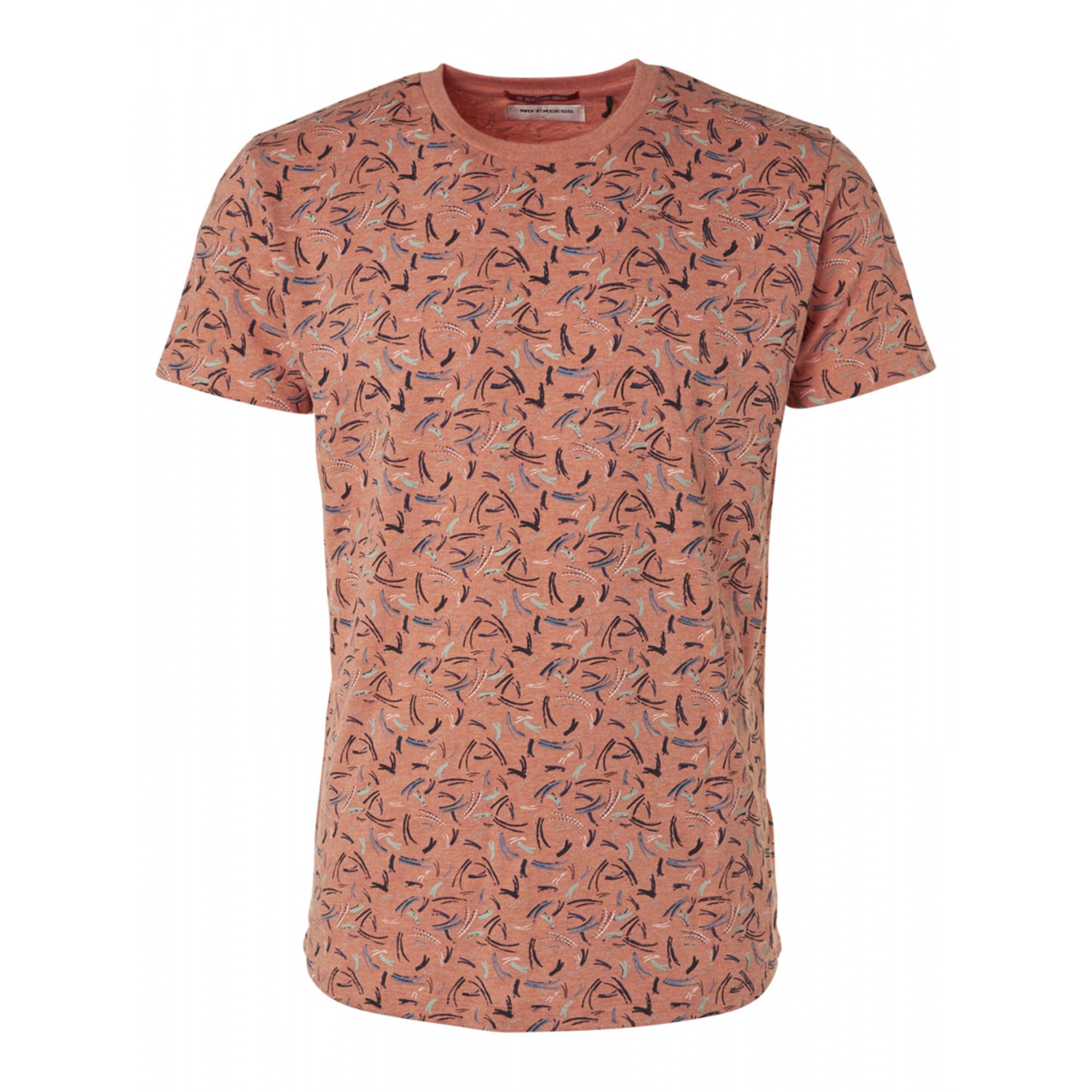 No Excess All over print Short Sleeve Tee Peach