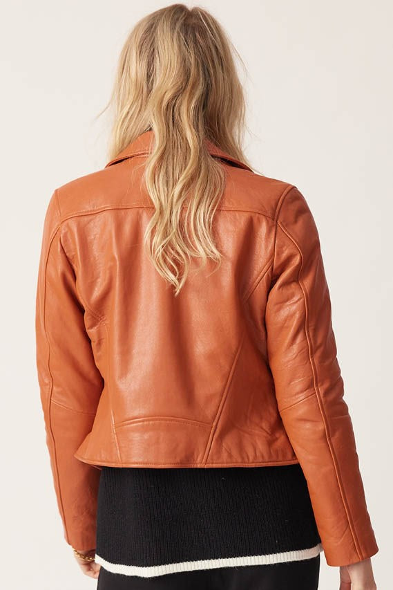 Lemon Tree Abigail Leather Jacket Ginger