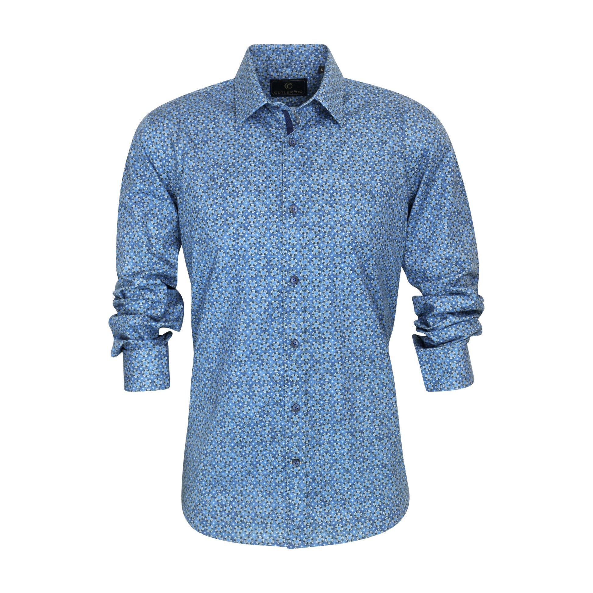 Cutler Briggs Long Sleeve Shirt - Sea Blue