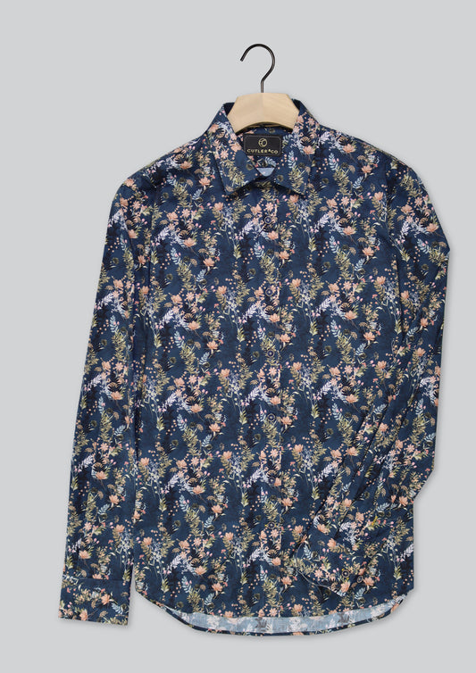 Cutler and Co Navy Floral Long Sleeve Shirt