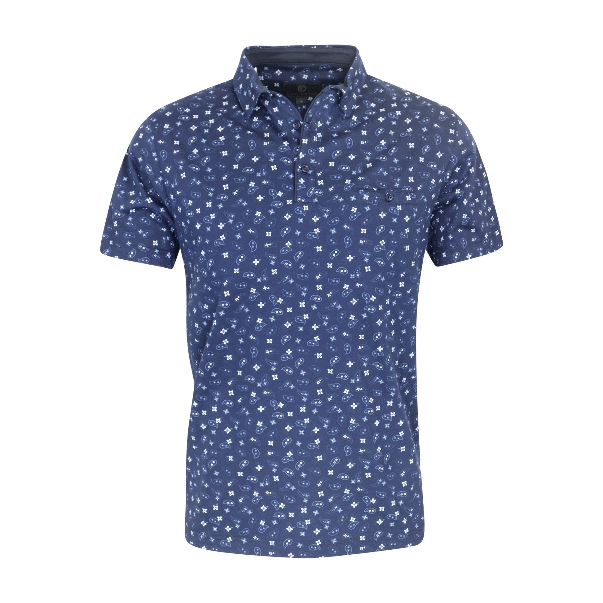 Cutler Harris Short Sleeve Polo - Cadet