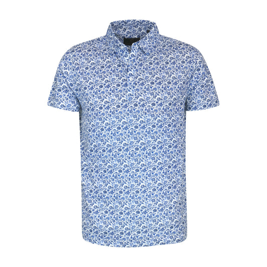 Cutler Logan Short Sleeve Polo - Lake