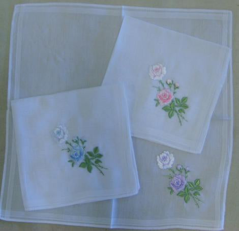 Rayner & Co Ladies Hankies F1154 Embroidered