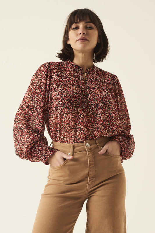Garcia Ladies Long Sleeve Shirt Red Lips