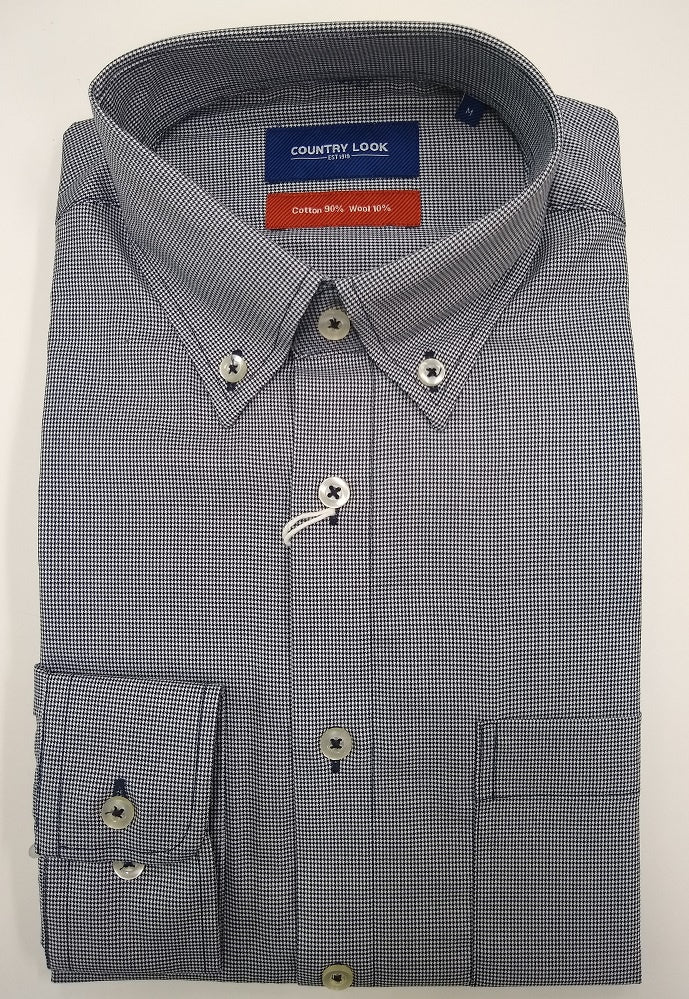 Country Look Galway Navy Houndstooth Shirt