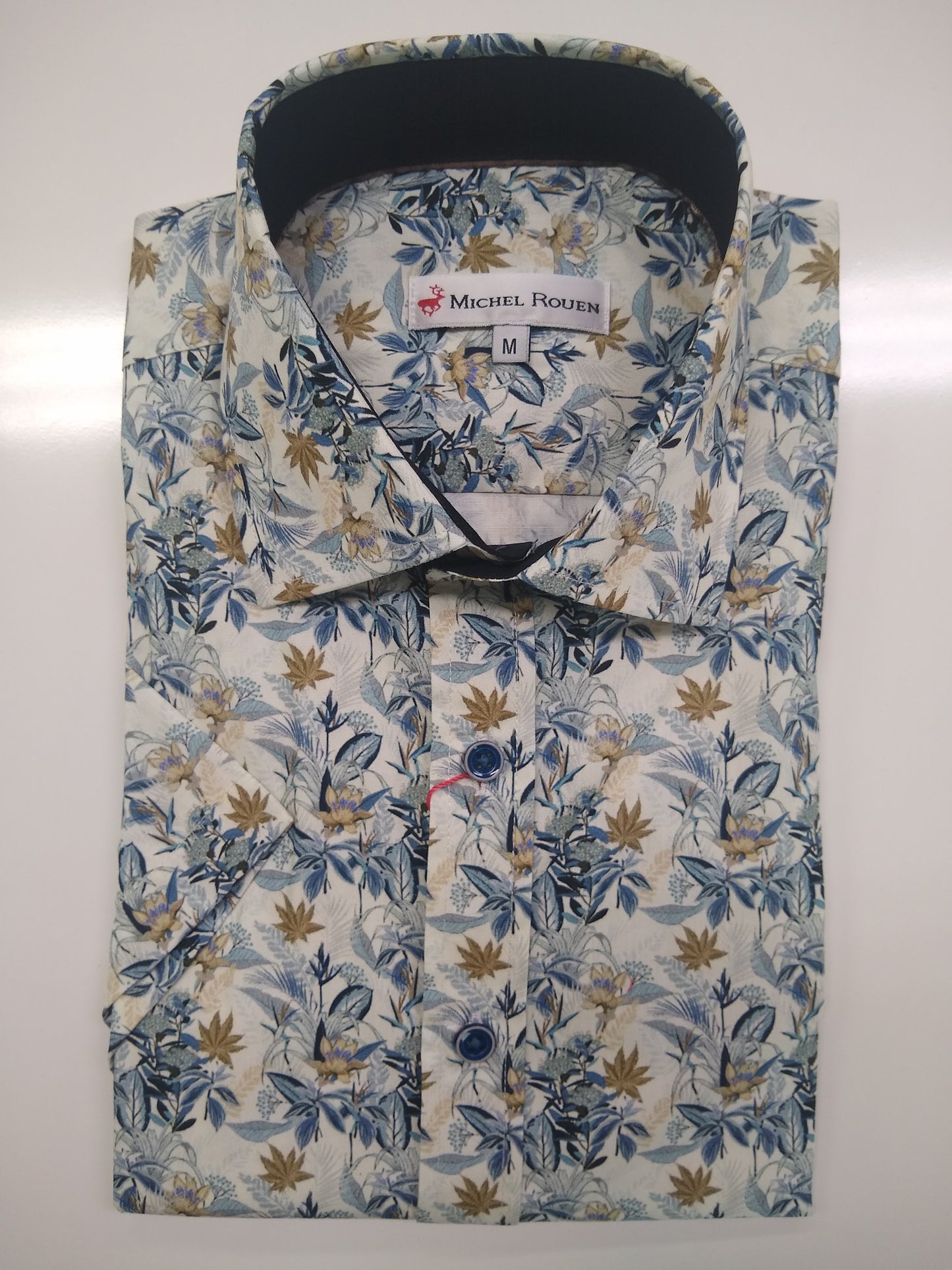 Michel Rouen Floral Short Sleeve Shirt 005