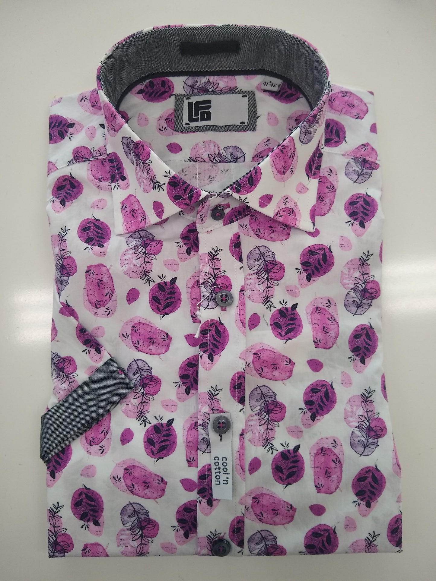 LFD Fuchsia Shapes Short Sleeve Shirt